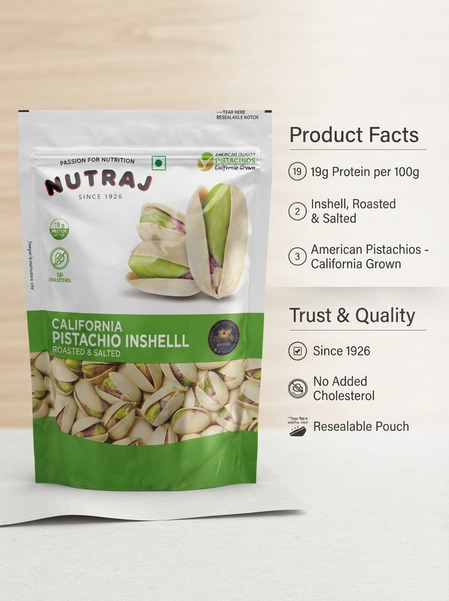 Nutraj Pistachios Salted 200g (पिस्ता नमकीन)