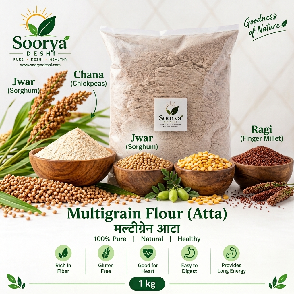 Multigrain Atta 1 kg (Multigrain, मल्टीग्रेन आटा)