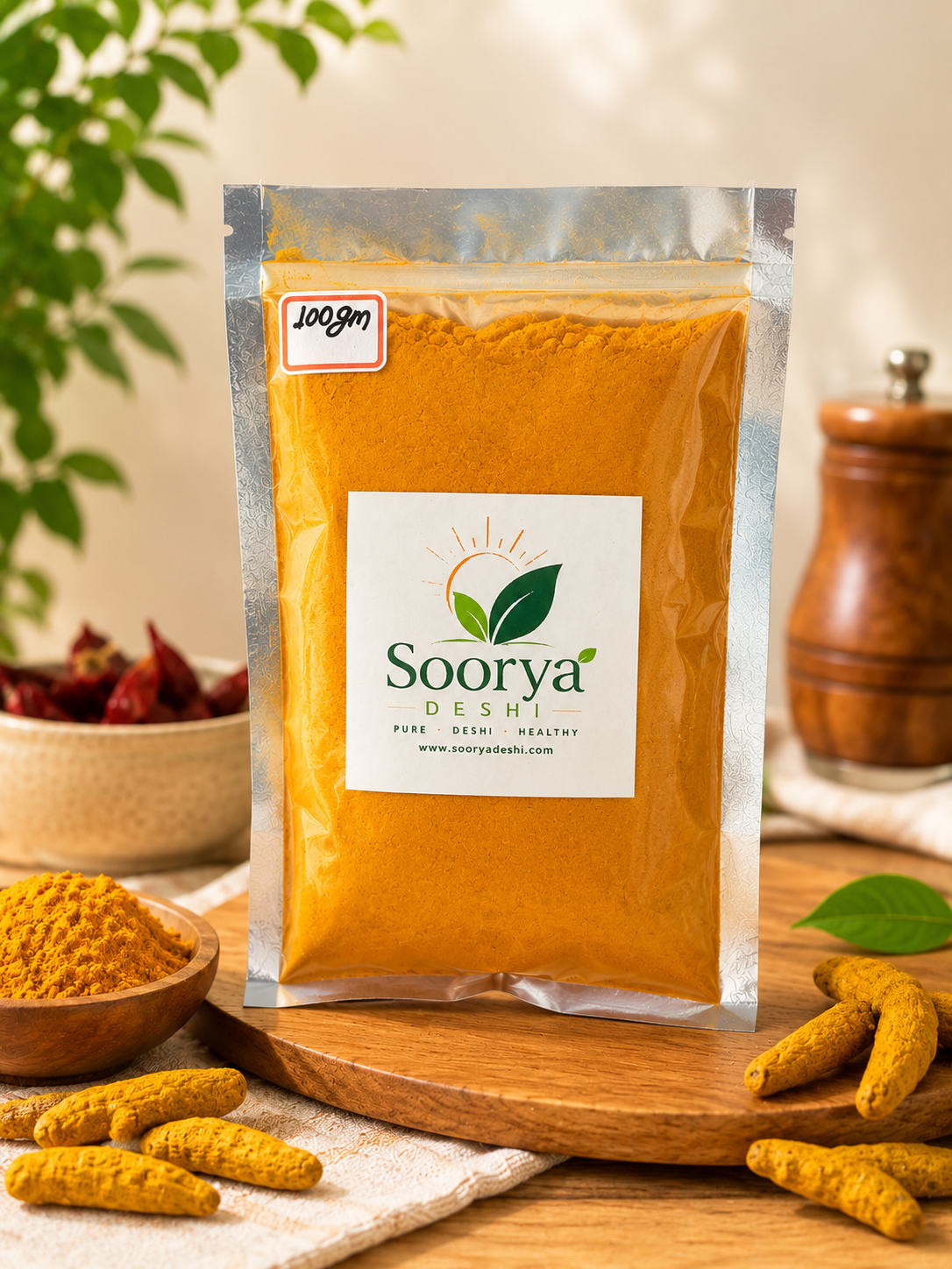 Soorya deshi Turmeric powder (हल्दी पिसी)