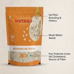 Nutraj Muskmelon seeds 200g(खरबूजे के बीज )