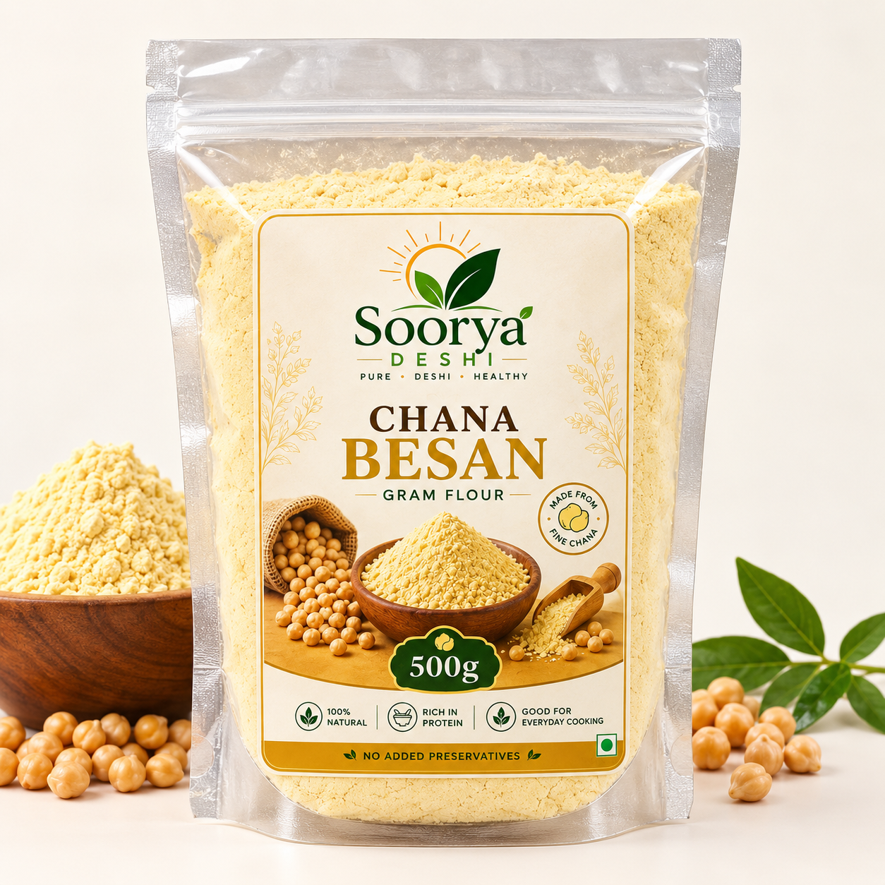 Besan Pure 500g (Besan, चना बेसन)