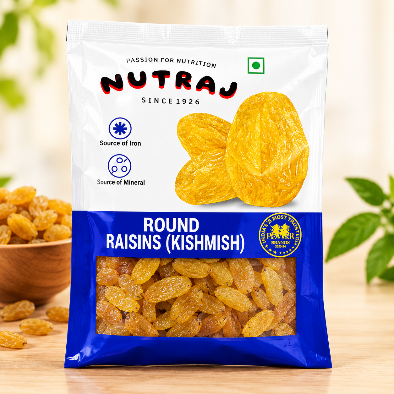 Nutraj Golden Raisin 500g (Kismis, किशमिश)